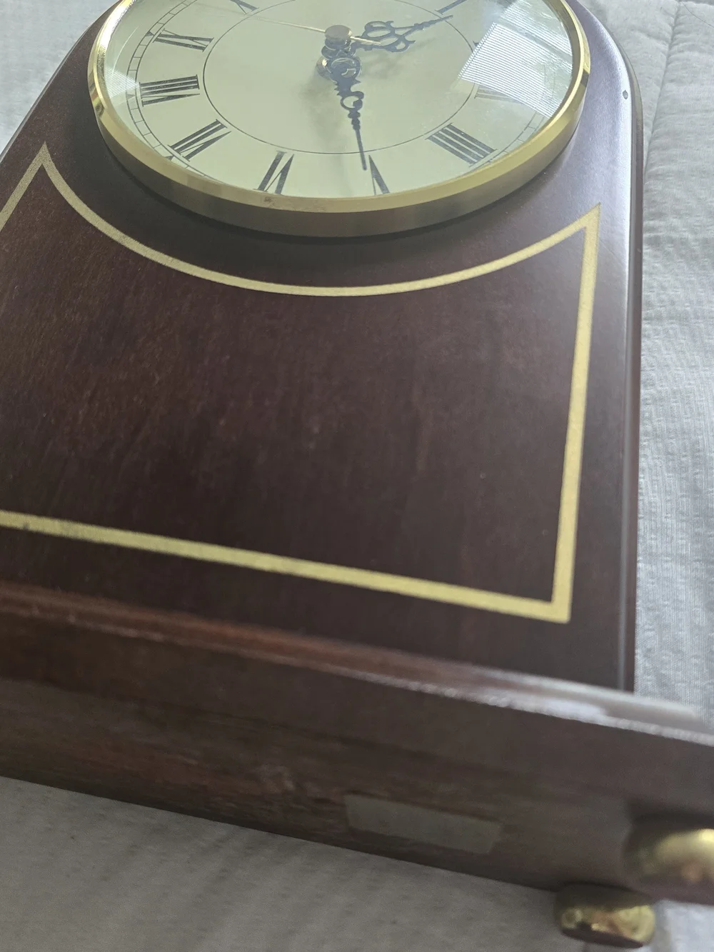 Classic Brown Mantel Clock Pair - Unbranded
